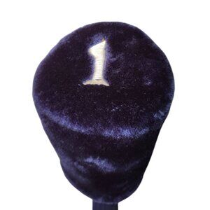 Golf Driver Headcover Head Cover Blue Silver Plush Long Neck Unbranded